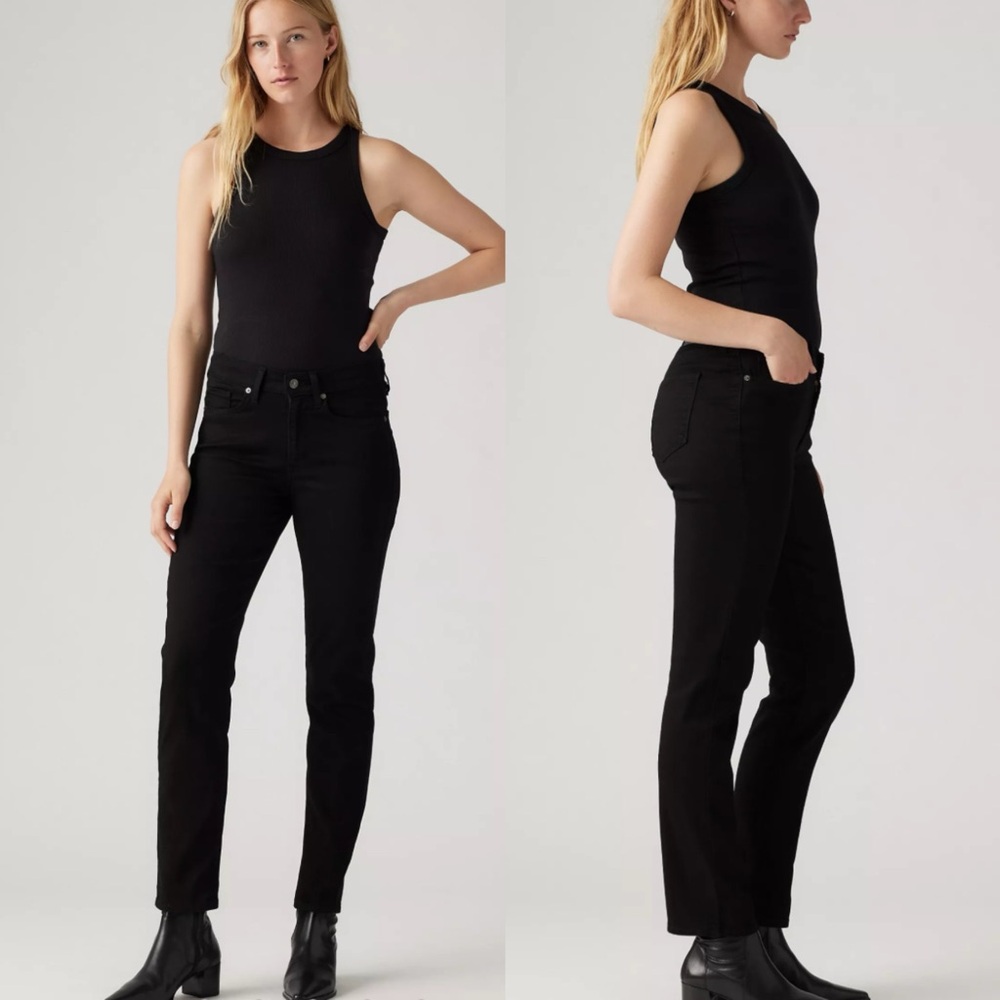 Levi’s 525 Perfect Waist Straight Jeans Black Size 12 NWOT